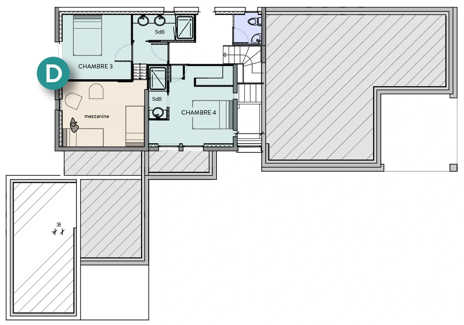 Plan de la villa - Sous-sol